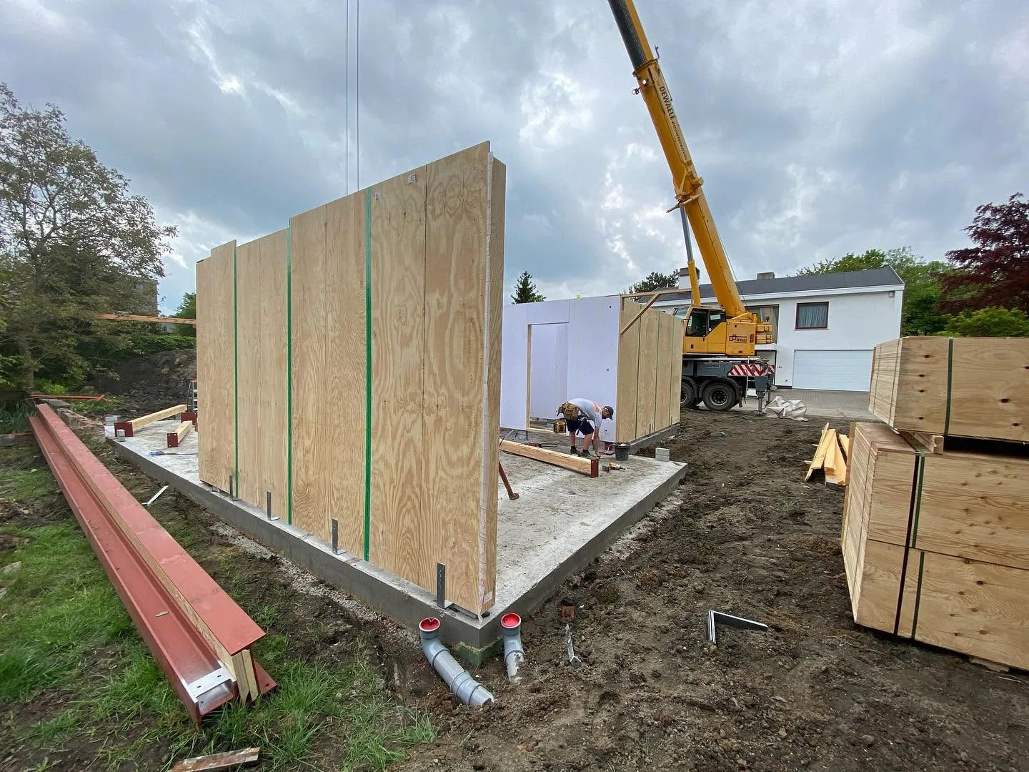 Nieuwbouw vrijstaande eengezinswoning in houtskeletbouw - Sint-Denijs-Westrem Gent (43)